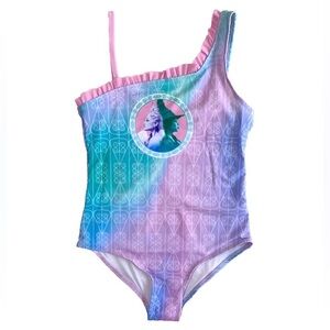 🆕 Wicked Swimsuit Girls size 8 Pink Green Purple One Piece Bathing Suit NEW NWT